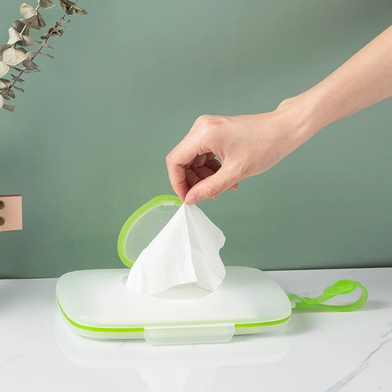 New  Baby Wipe Dispenser Portable Refillable Wet Tissue Box Container Reusable Travel Wipe Holder Case Cosmetic Cleaning Wipes 5