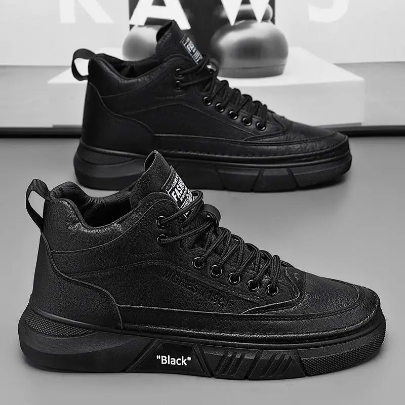 

Мужские осенние новые рабочие ботинки в британском стиле 2023, мужские ботинки на высоком каблуке