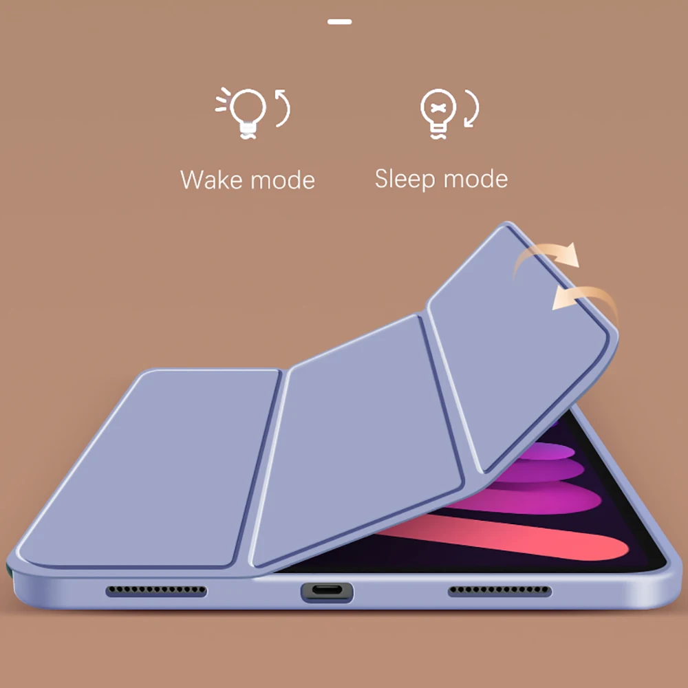 For iPad mini 6 Case Silicon Soft Back Cover iPad mini 6 Mini 6th Generation Shockproof Protective Case cover ipad case