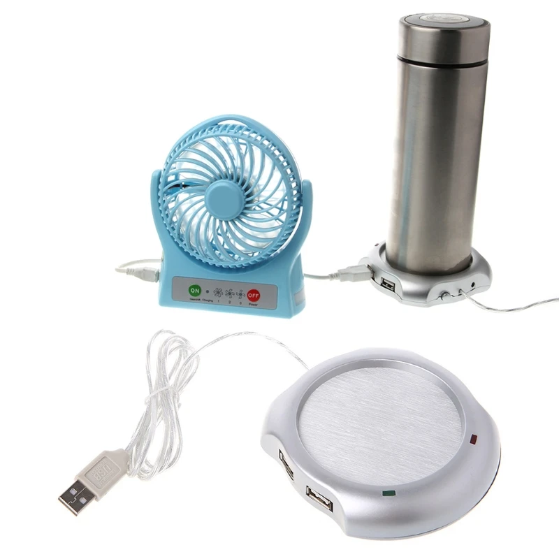 USB Cup Heater Multifunctional Coffee Cup Warmer Mug Warmer 2.5W Desktop Heated Coffee and Tea for Office Home