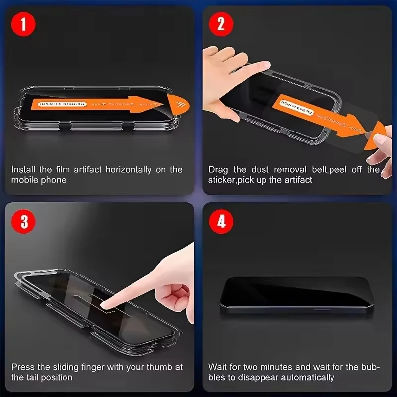 Premium HD Tempered Glass Dust-Proof Screen Protector with Easy Installation