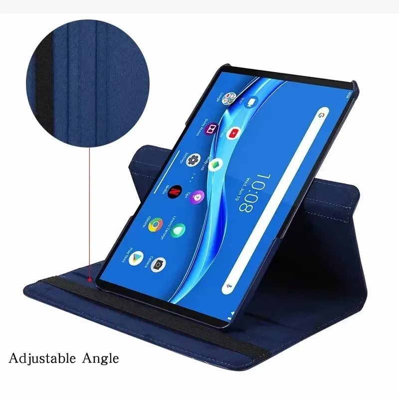 Enhanced Rotating Flip Stand Leather Tablet Case with Smart Wake/Sleep Feature