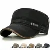 Men  Denim Baseball Cap Cotton Cadet Hat  Breathable Flat Adjustable Cap 1