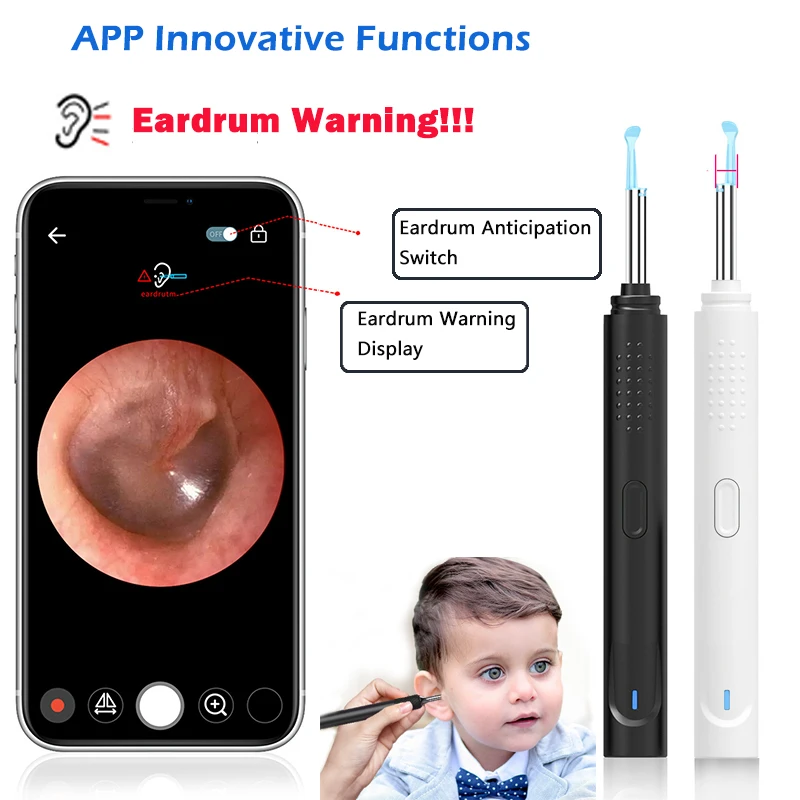 Ear Wax Removal with Camera,Smart Visual Ear Sticks Endoscope with 6 Pcs Ear-Scoops with Eardrum Warning Function Ear Cleaner countertop water filter system with stainless steel faucet for kitchen descaling removal replacement ceramic carbon rod filter