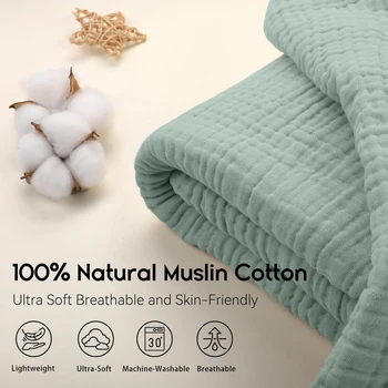 Cotton Muslin Throw Blanket 3
