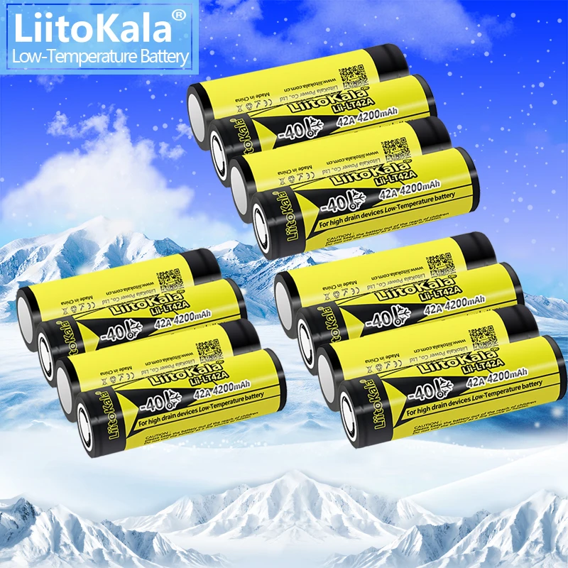 

12PCS LiitoKala Lii-LT42A 21700 4200mah Rechargeable Battery 3.7V 10C discharge High Power batteries For High-power Appliances