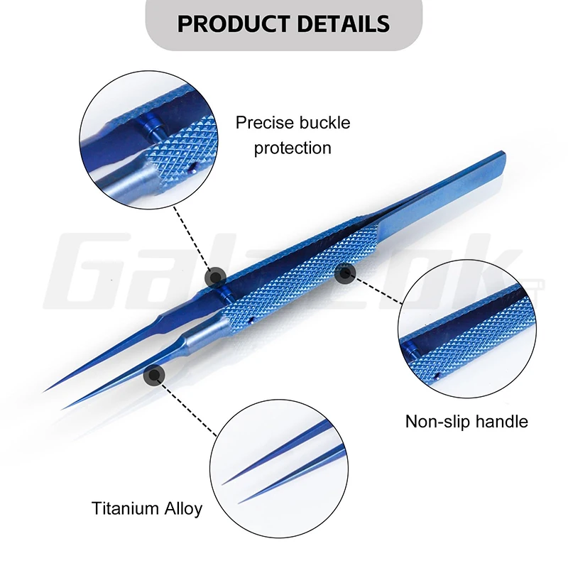 Titanium Alloy Precision Tweezers for Electronic Repair - Non-magnetic Fine-point Forceps