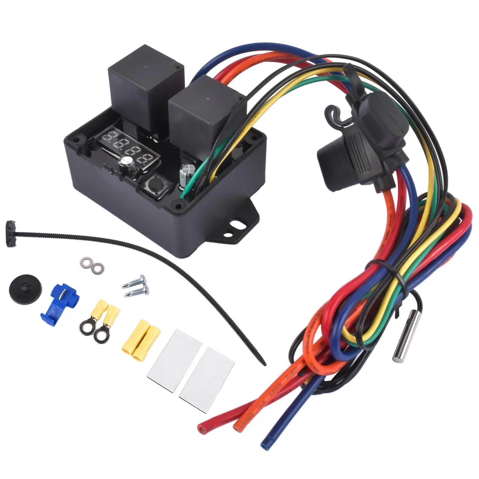 AP03 0444 Digital Radiator Fans Controller Swith kit 12V and 24V Adjustable Digital Radiator Fans Controller For Electric Fan Car Fan