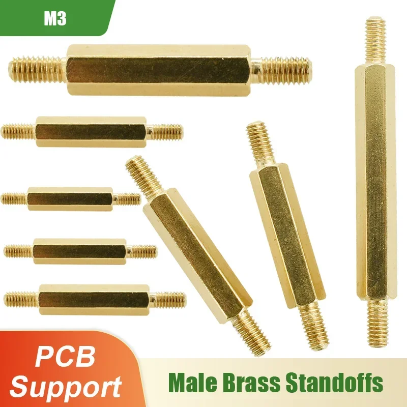 thumbnail image 1 of M3 M4 Hex Brass Motherboard Standoff Male to Male Rack Stud Spacing Screws Metric Thread PCB Support Pillars Bracket Spacer Bolt, 1 of 4