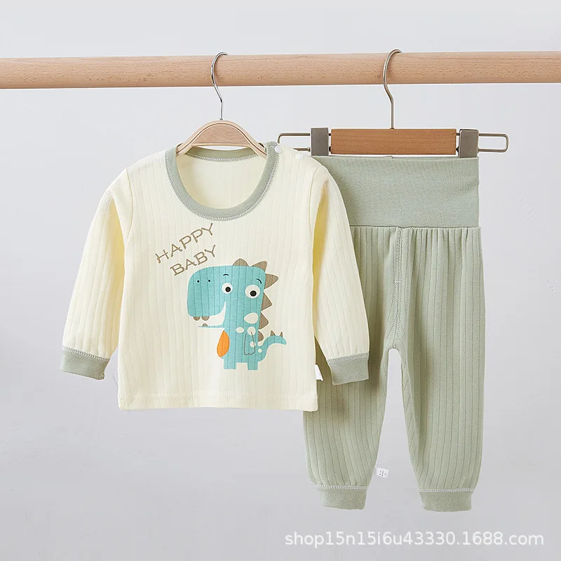 Infant Baby Underwear Set Dragon Cartoon Print Boys Girls Cotton Comfort Soft Children's Suit Homewear Kids Clothes Pajamas