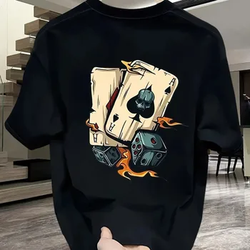 قميص كاجوال مطبوع عليه نرد بوكر جديد للبيع 1