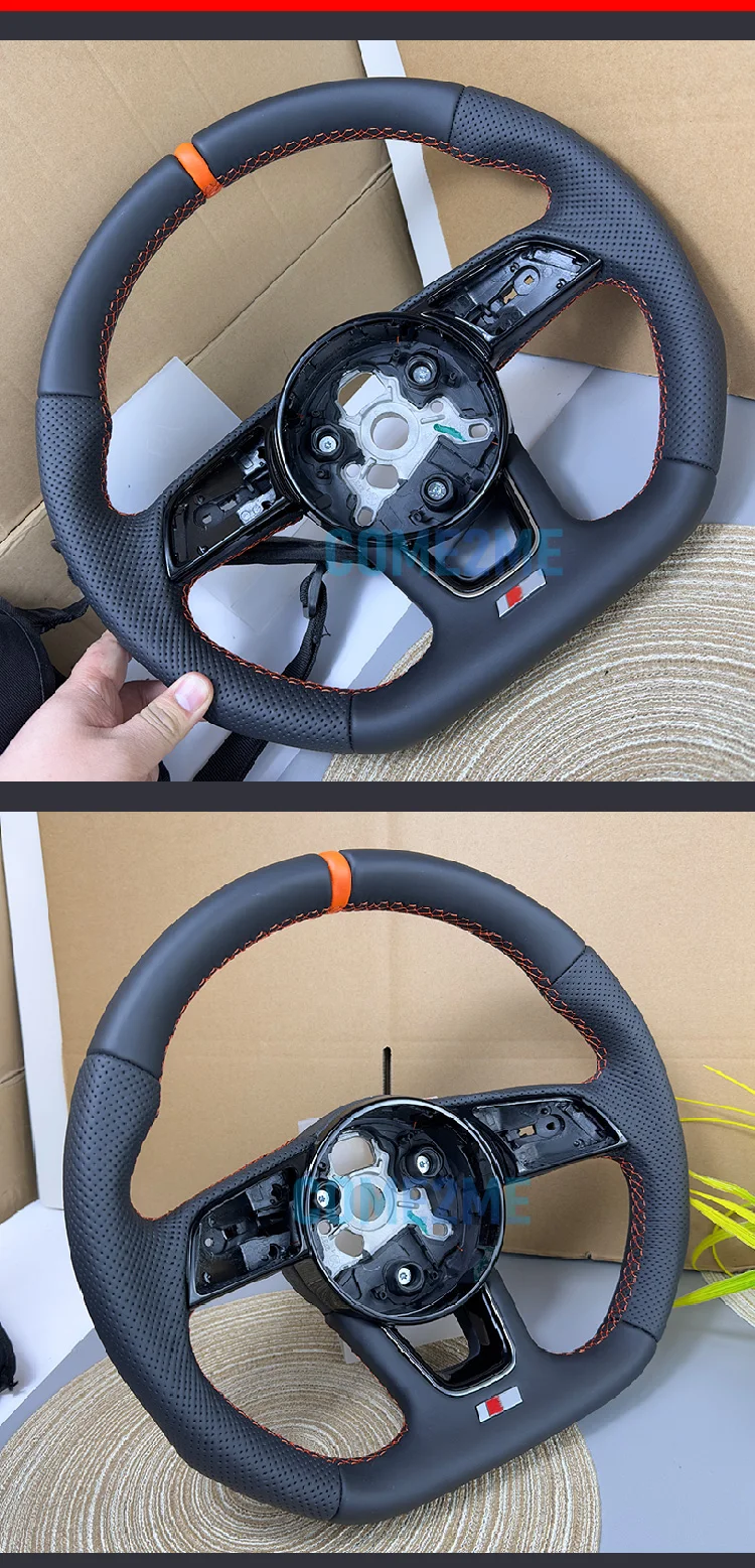 Fully Perforated Leather Steering Wheel Fully for Audi RS3 RS4 RS5 A3 A4 A5 S3 S