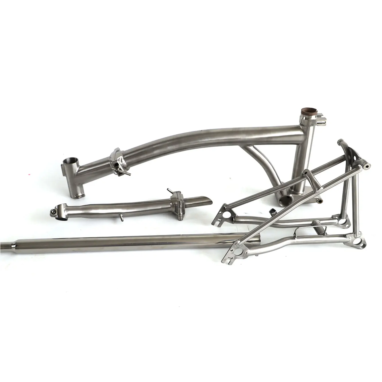 

Tri Fold Folding Adult Bike Frame, Wheel Size 16 Inches, Most Compact Folding Bike Accessories, Alloy, Titanium Bicycle Supplies