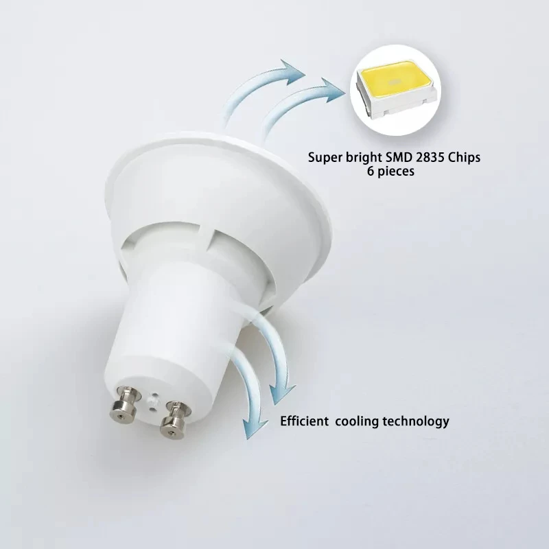 가정용 LED COBD 스포트라이트, 조광 가능, 36 도 조명, AC 220V, 차가운 따뜻한 흰색, 7 W, GU10, GU5.3, E27, B22, MR16