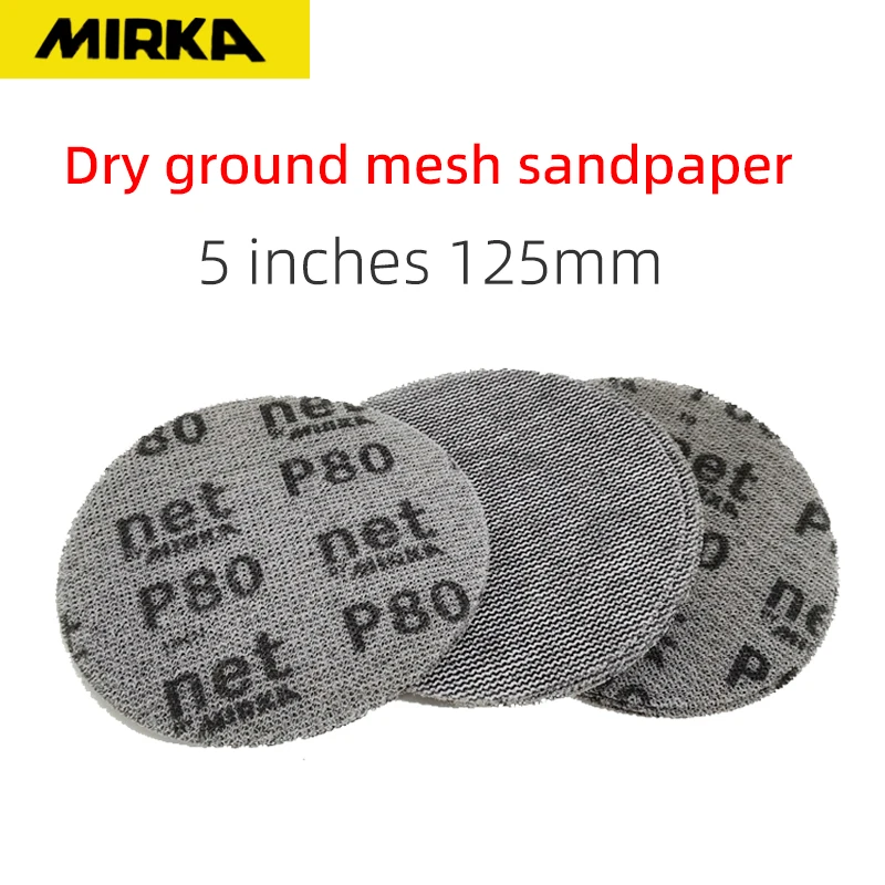 MIRKA Mesh Sandpaper 5In 125mm Abrasive Grinding Dust Free Anti-blocking 80-800Grit Car Sanding Discs