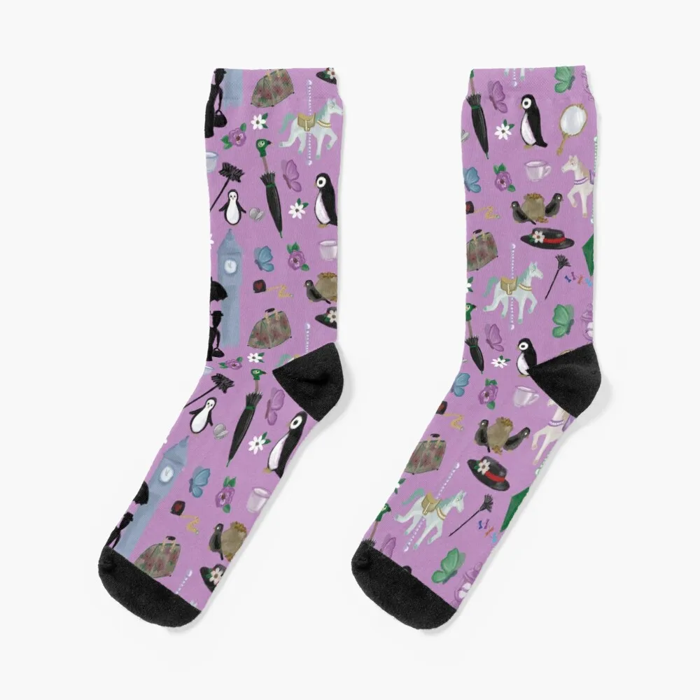 Mary Poppins Socks basketball socks anime socks compression stockings Women Socks Ladies Men's коляска mary poppins люлька трехколесная фантазия 47 5 38 57 см арт 67377