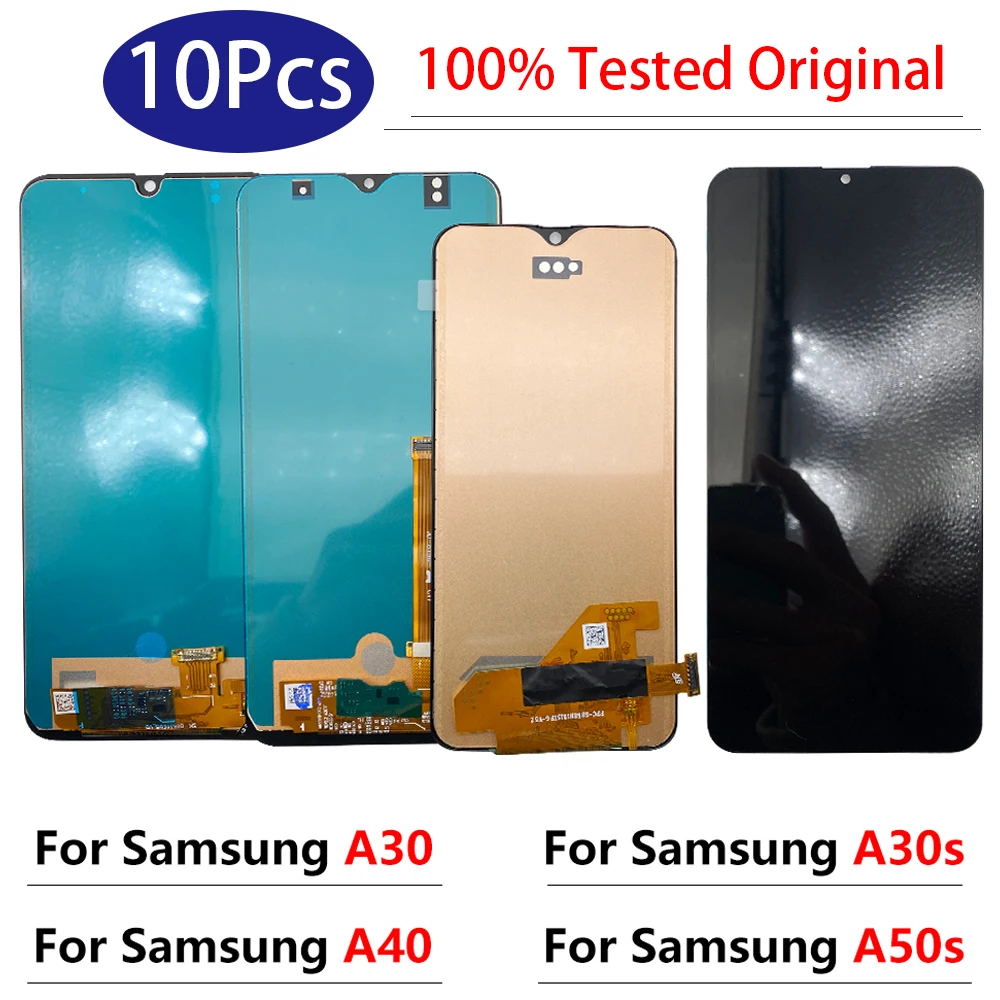 

10Pcs，100% Tested Original For Samsung A50 A20 A30 A30S A40 A50S display LCD touch screen digitizer Assembly replacement
