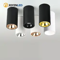 Cylinder Rose Gold Dimmable LED Spotlight  Downlight 5W 10W 15W 20W 30W Ceiling Lamp For Livingroom Kitchen Bedroom Foyer Office