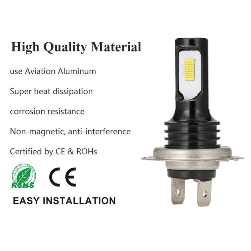LED Car Lights LED Lights LED Bulbs LED Headlights LED Car Headlights Car Headlamps 2Pcs 20000Lms H4 H7 LED Car Headlight H11 H8 H9 H10 H1 H3 Car Fog Light Bulbs 9005 9006 Auto Driving Running Lamps 55W 12V 24V