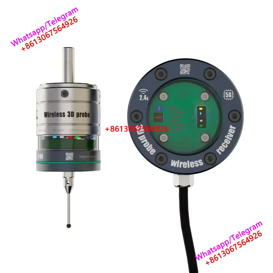 GP-800 2025 최신 2.4G 무선 프로브 툴 (CNC 머시닝센터용) 3D 엣지 파인더 센터링 로드 교체 (렌이쇼, 마롭스 호환)