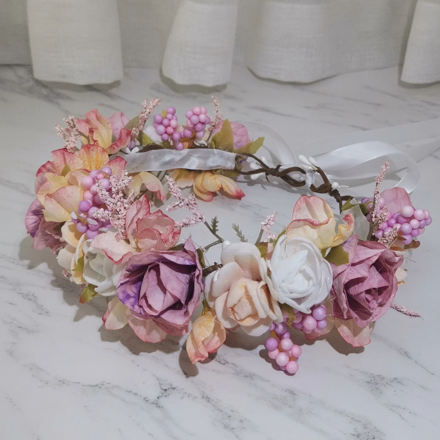 6pcs-flower-girl's-flower-crown-girls'-dress-hair-accessories-wedding-bridal-headband-ornament-kids-children-floral-garlands