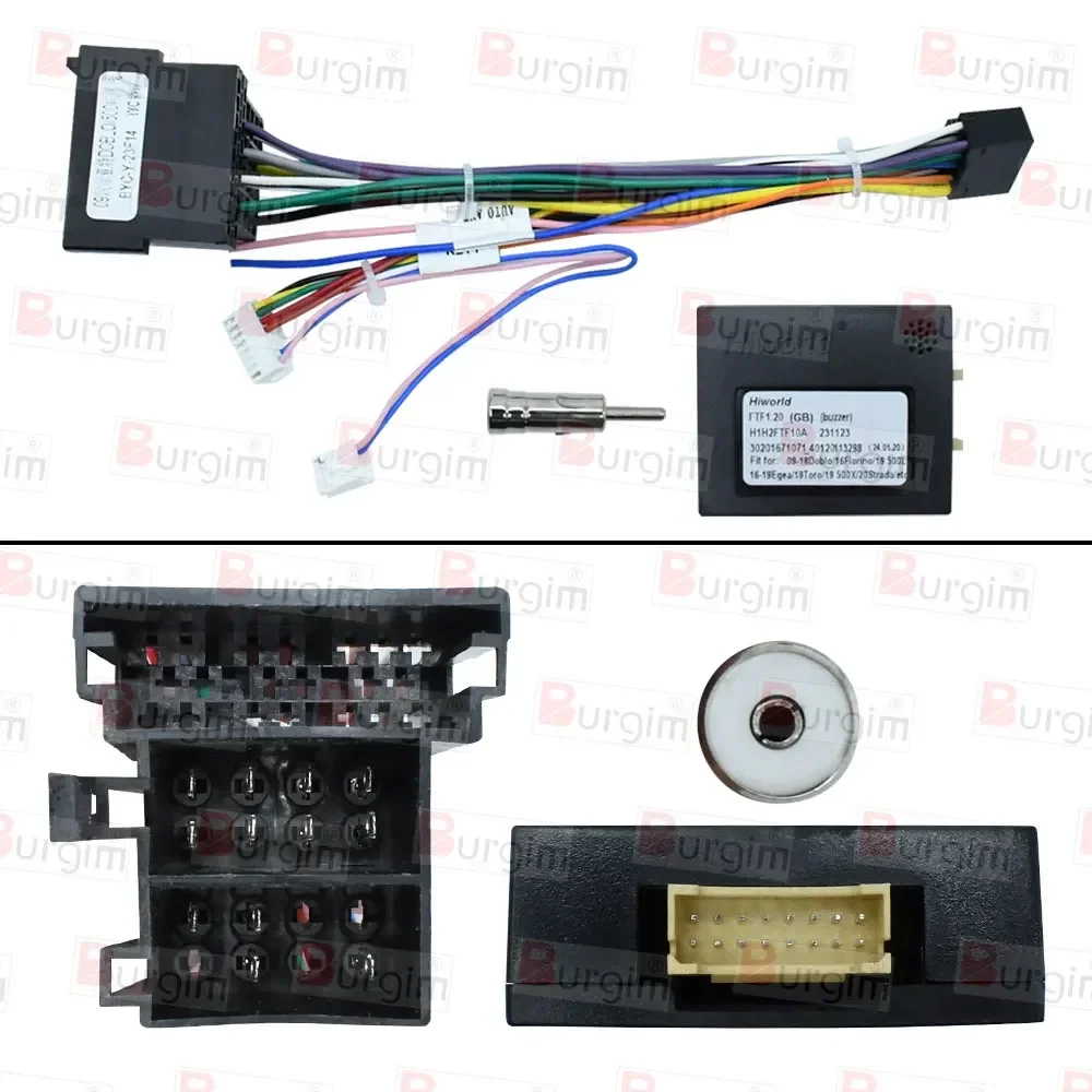 Burgim Car Android Radio Frame For Fiat Ducato Peugeot Boxer Citroen Jumper 2006- 9 inch Stereo Panel Harness Wire Canbus radio installation frame radio frame radio installation accessories radio panel