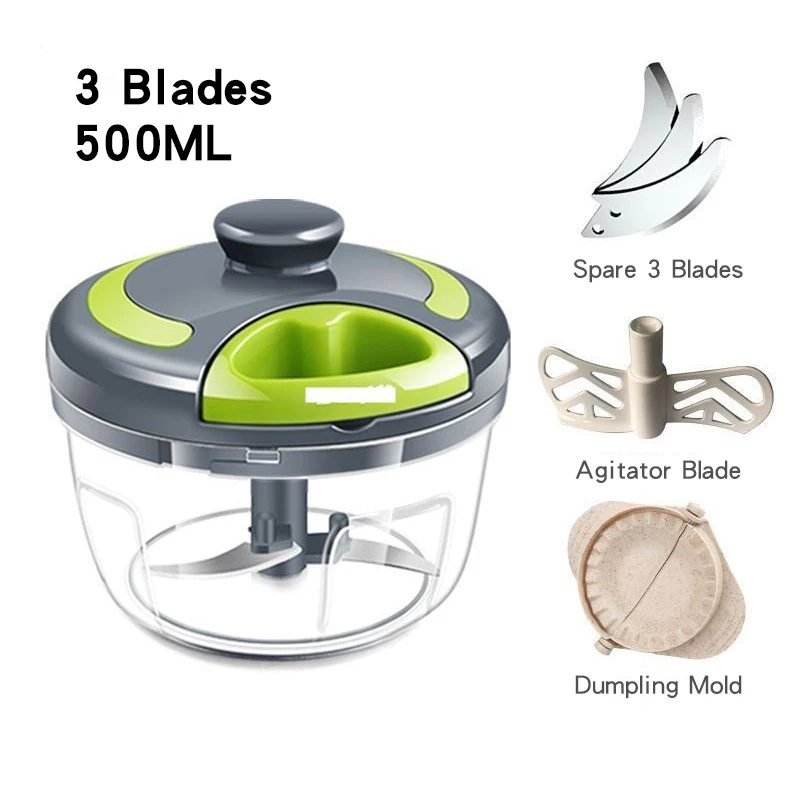 Manual Meat Grinder Hand-pulled Vegetable Cutter 500ml/900ml Kitchen Tools Hand Mixer Chop Meat Fruit Vegetable Wist Shredder meat grinder