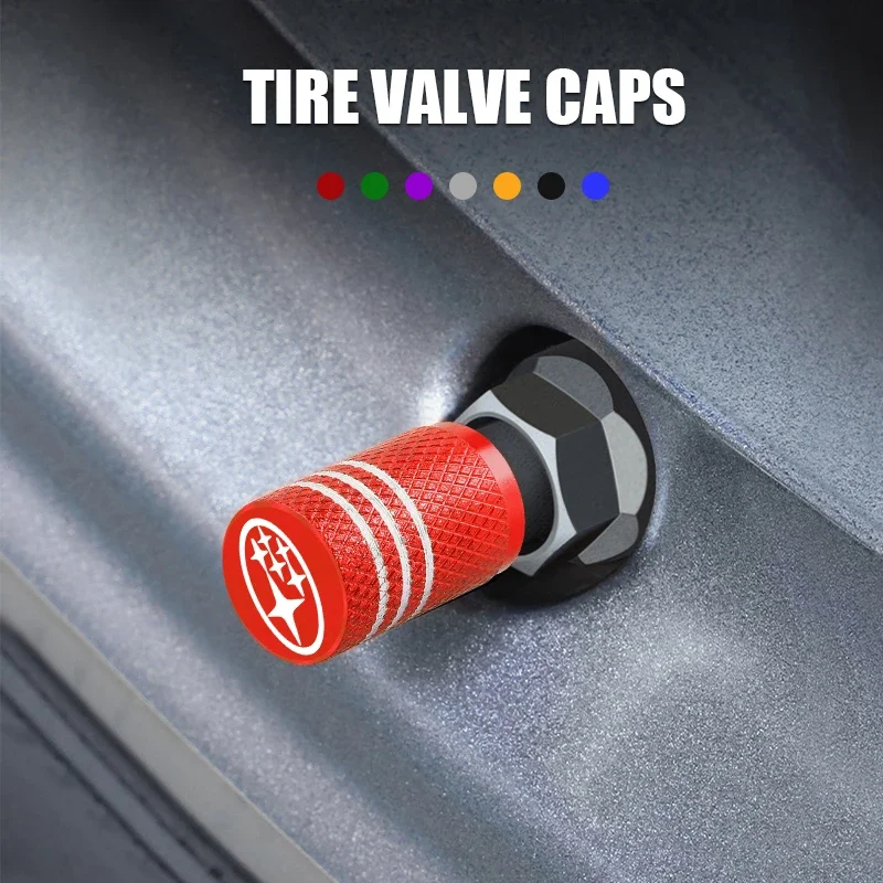 스바루 포레스터 임프레자 레거시 아웃백 WRX STI 자동차 타이어 밸브 캡, 휠 타이어 림 스템 커버, 자동차 액세서리, 5 개