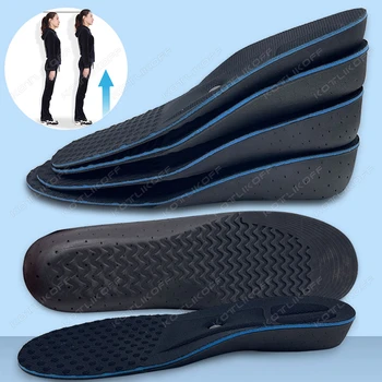 Solette per aumento di altezza con supporto per arco plantare per uomo Sollevatori per tallone traspiranti ortopedici Cuscinetti per scarpe Piedi piatti Aggiungi 2-5 cm di altezza Potenziatori 1