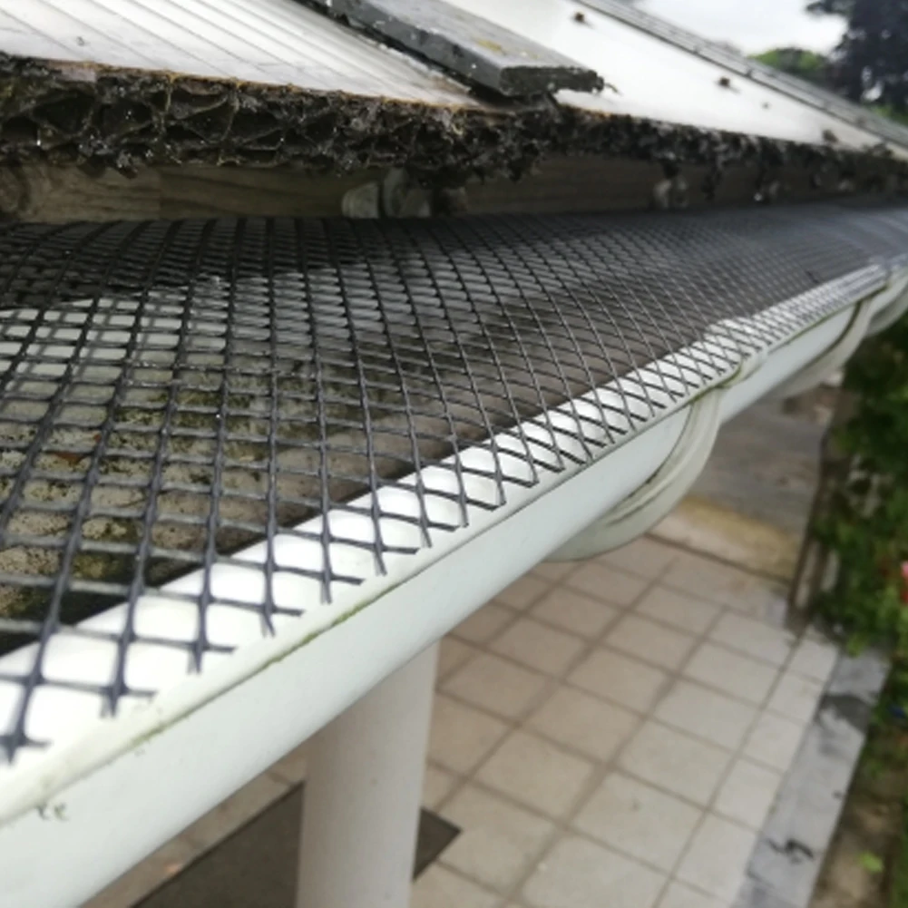 Hardware Tools Gutter Guard Mesh Gutter Guard With 10 Stakes To Protect From Leaves Debris Clogging Downspout Drain