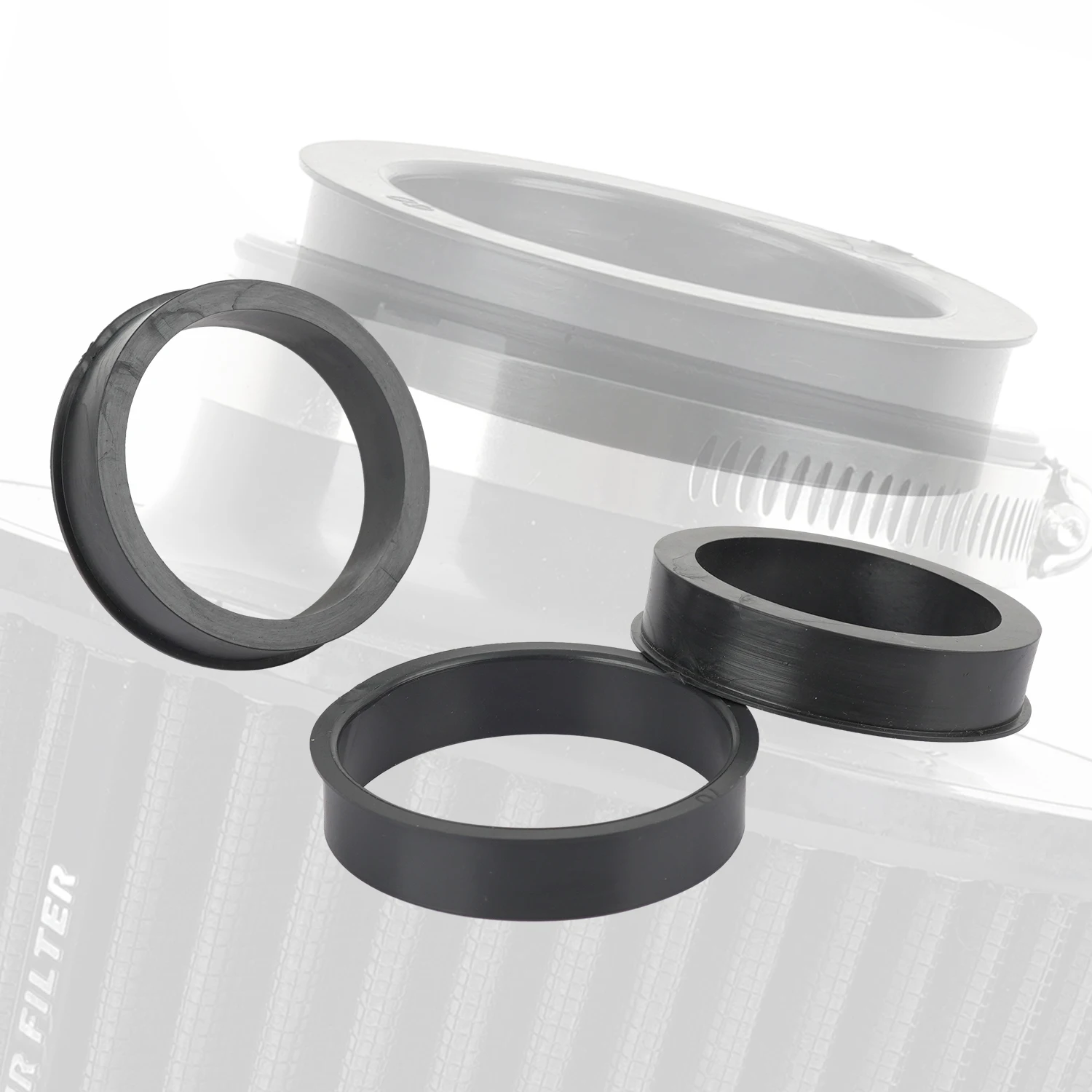 R-EP Reduce Adapter 76mm 3inch Cone Air Filter 77mm to 70mm 65mm 60mm Universal Rubber Reducing Ring 3inch to 2.75inch 2.5'' air filter intake pipe air intake filter