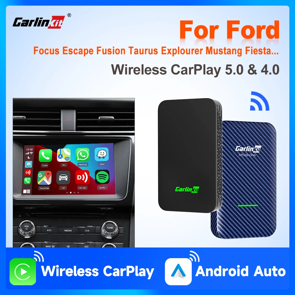 carlinkit-50-e-40-adattatore-wireless-android-auto-carplay-per-ford-edge-escape-explorer-mustang-transit-evos-focus-fusion2017-2023