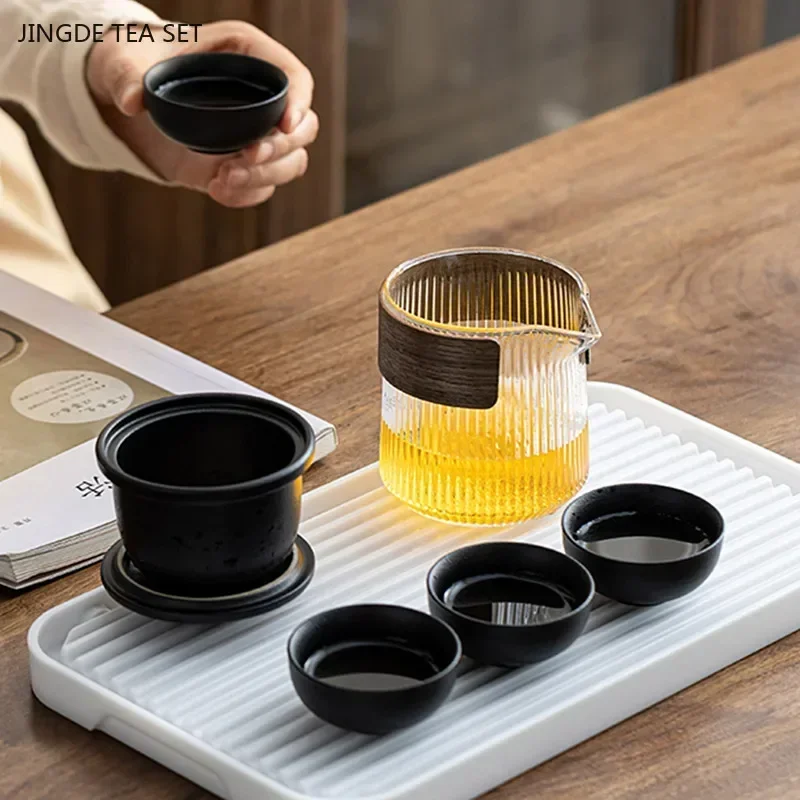Travel Portable Chinese Tea Set Outdoor Teacup Tea Infuser Suit
