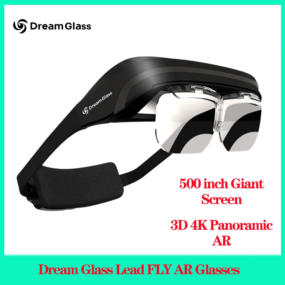 

Умные очки Dream Glass Lead FLY, беспроводное подключение, 3D 4K панорамный дисплей AR, умные очки, гигантский экран 500 дюйма