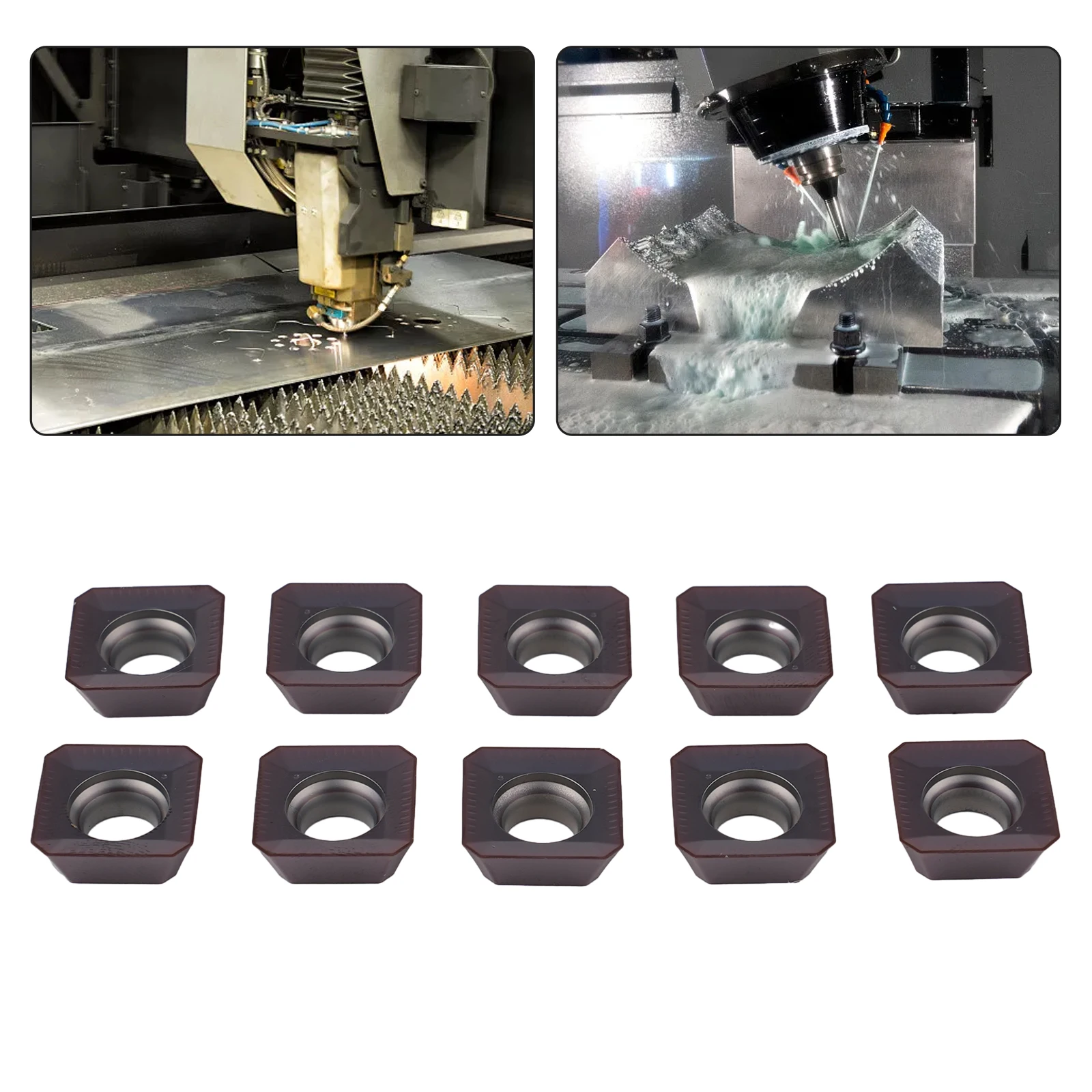 

Inserts Carbide Inserts 10PCS Cutter Inserts Milling PC9035 SEHT1204AFSN-X45 SEHT43AFSN-X45 Cast Iron Accessories