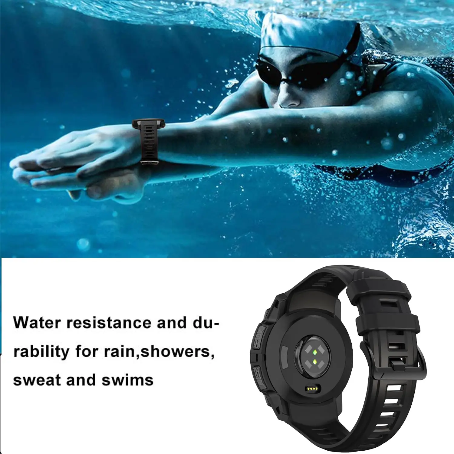 Premium Silicone Sports Strap - Versatile Fit Accessory Bracelet