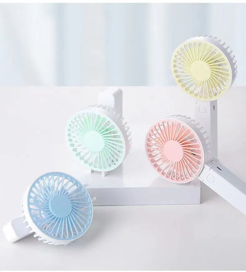 

Folding Handheld New Dormitory Office Desktop USB Rechargeable Mini Fan Gift Can Be Made