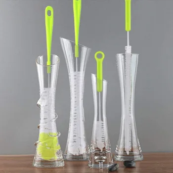 4-piece set 16” Long Bottle Brush Cleaner for Washing Beer/Wine/Thermos/Sport Well/Glass and Long Narrow Neck Sport Bottles