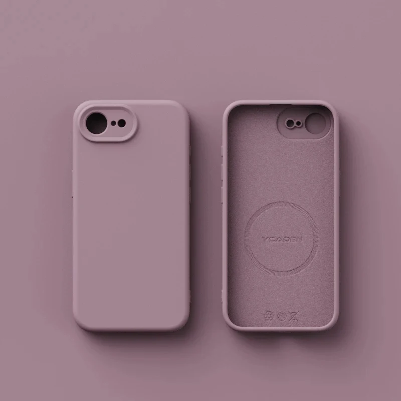 Luxury Magnetic Soft Liquid Silicone Phone Case with Matte Skin Feel Back Cover