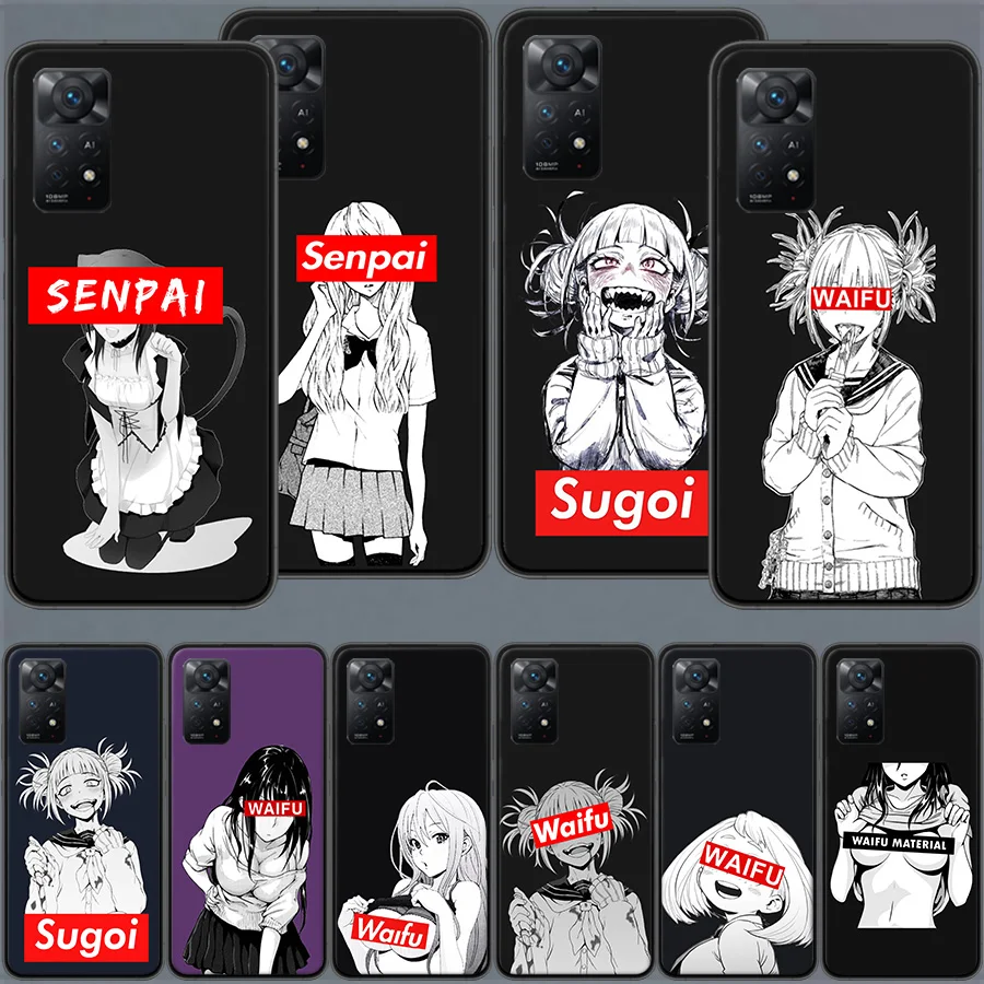 Custodia Per Telefono Sugoi Senpai Anime Waifu Per Redmi Note 13 5G Plus Capa 12 12C 10A 10C 10 9A 9C 9T 9 8A 8 K70 K60 Pro Xiaomi A2 Lite
