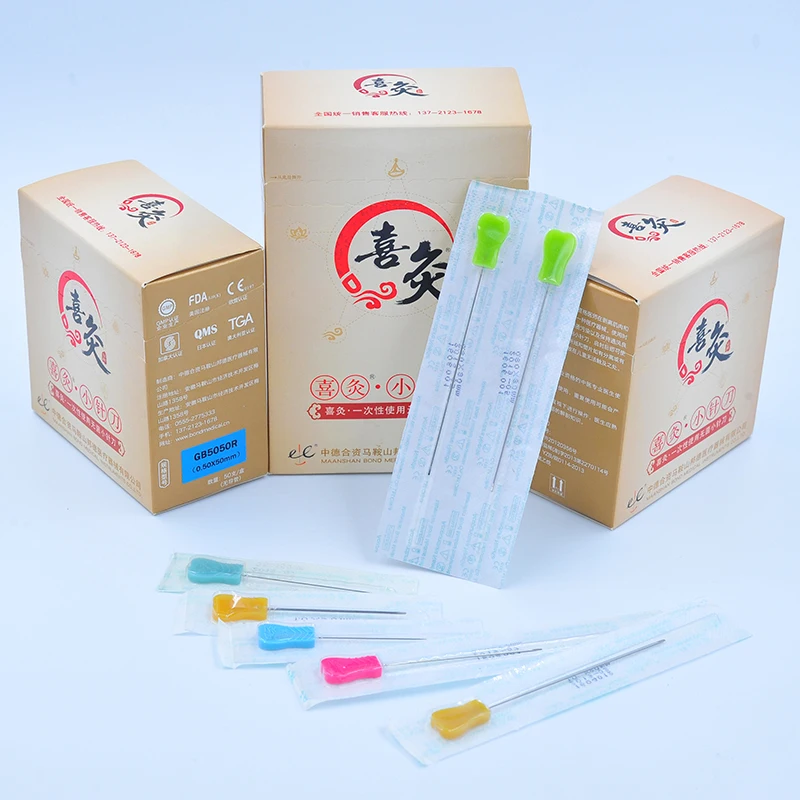 EACU Disposable Sterile Acupuncture Needles Plastic Handle Blade Flat Edge Knife Needle Acupotomy needle 50Pcs /Pack