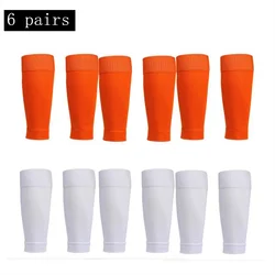 6 Pairs Performance Grip Football Socks with Shin Covers - 36cm (Color - 5)