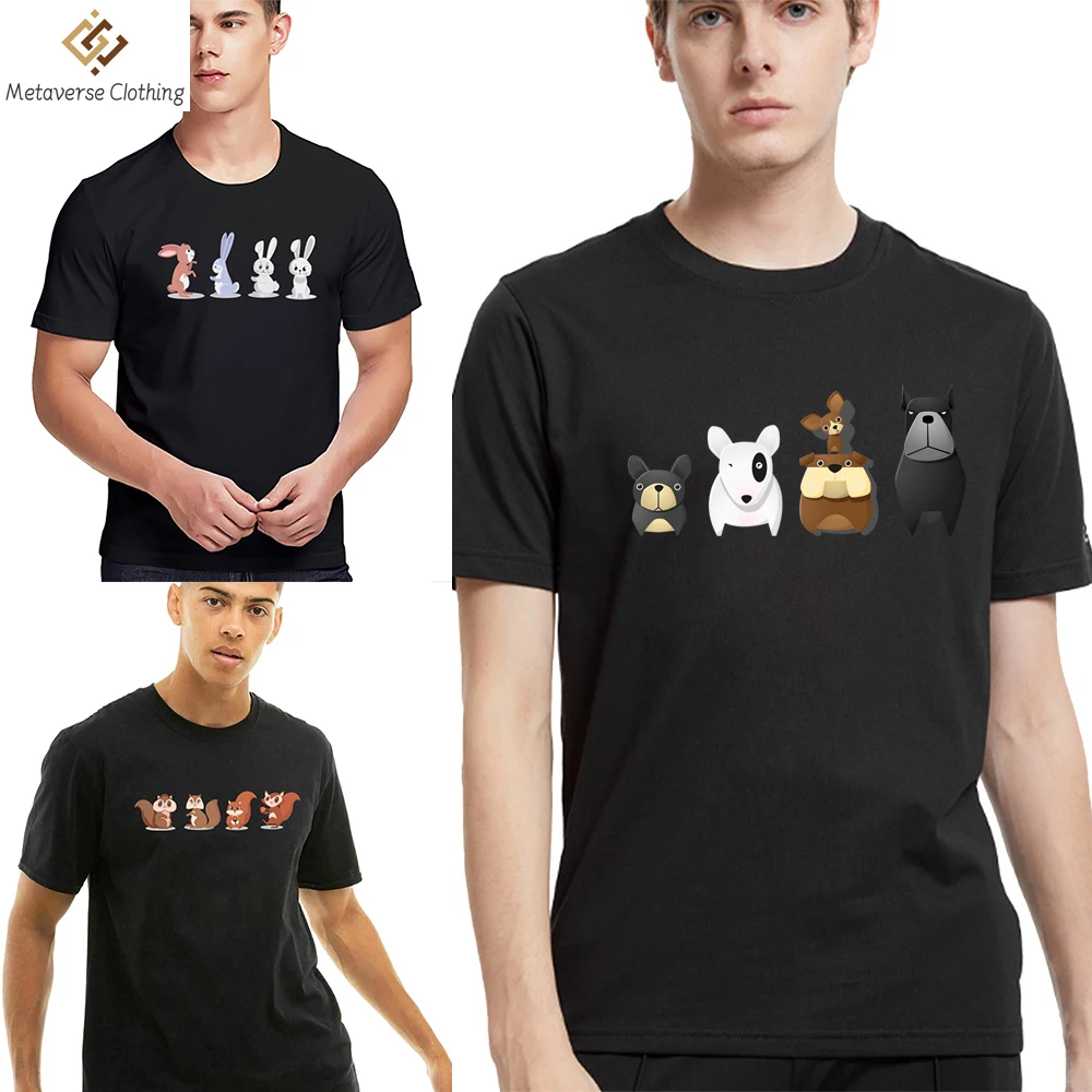 

Summer Tees Cartoon Pattern Short Sleeve T-Shirt Comfortable Pullover Top Fashion O-neck T Shirt for Men Sports Breathable Tops