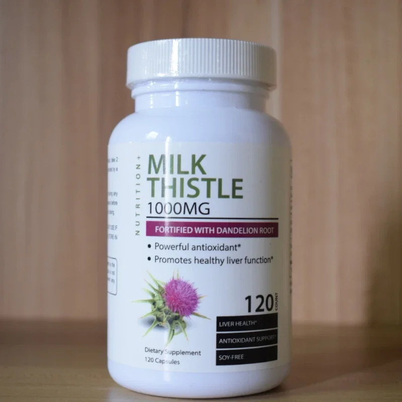 2 bottles Milk Thistle Capsules Dandelion Root Liver Supplement Dietary Supplement Boosts Metabolism Healthy weight management