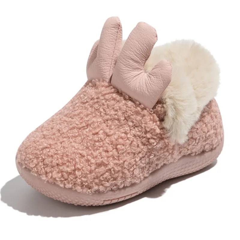 Cotton Pink Kids Flat Shoes