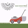 45PCS Trimmer Blade Lawn Mower Grass Replacement Trimmer Cutter Piece For Husqvarna Automower/Gardena Robotic Lawnmower 5