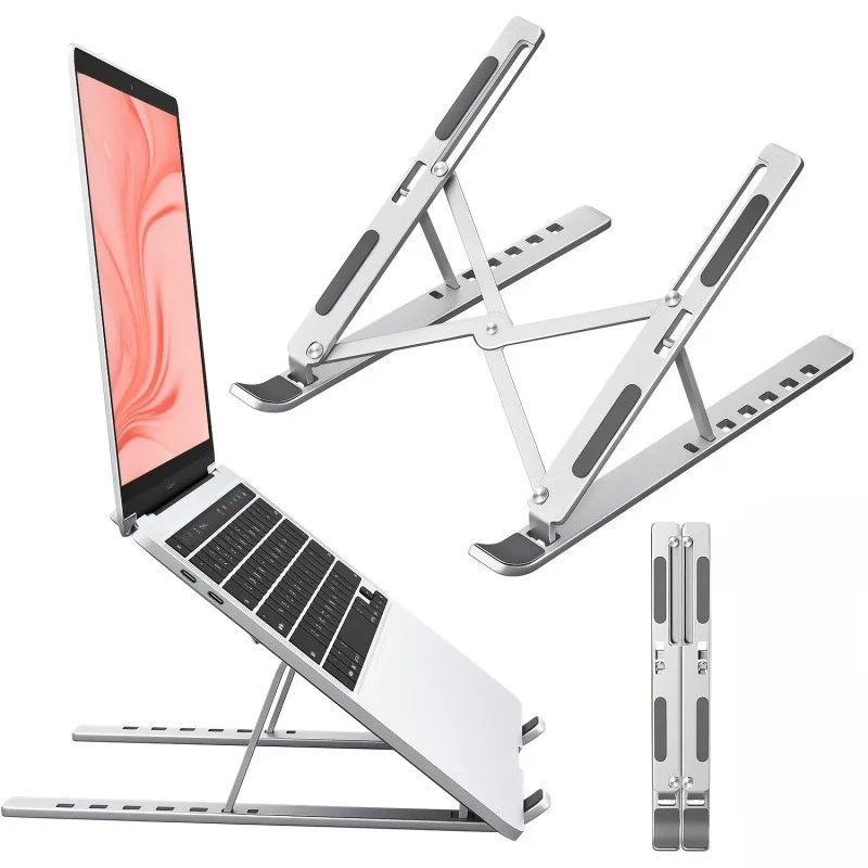 Adjustable Foldable Portable Laptop and Phone Stand with Cooling Feature