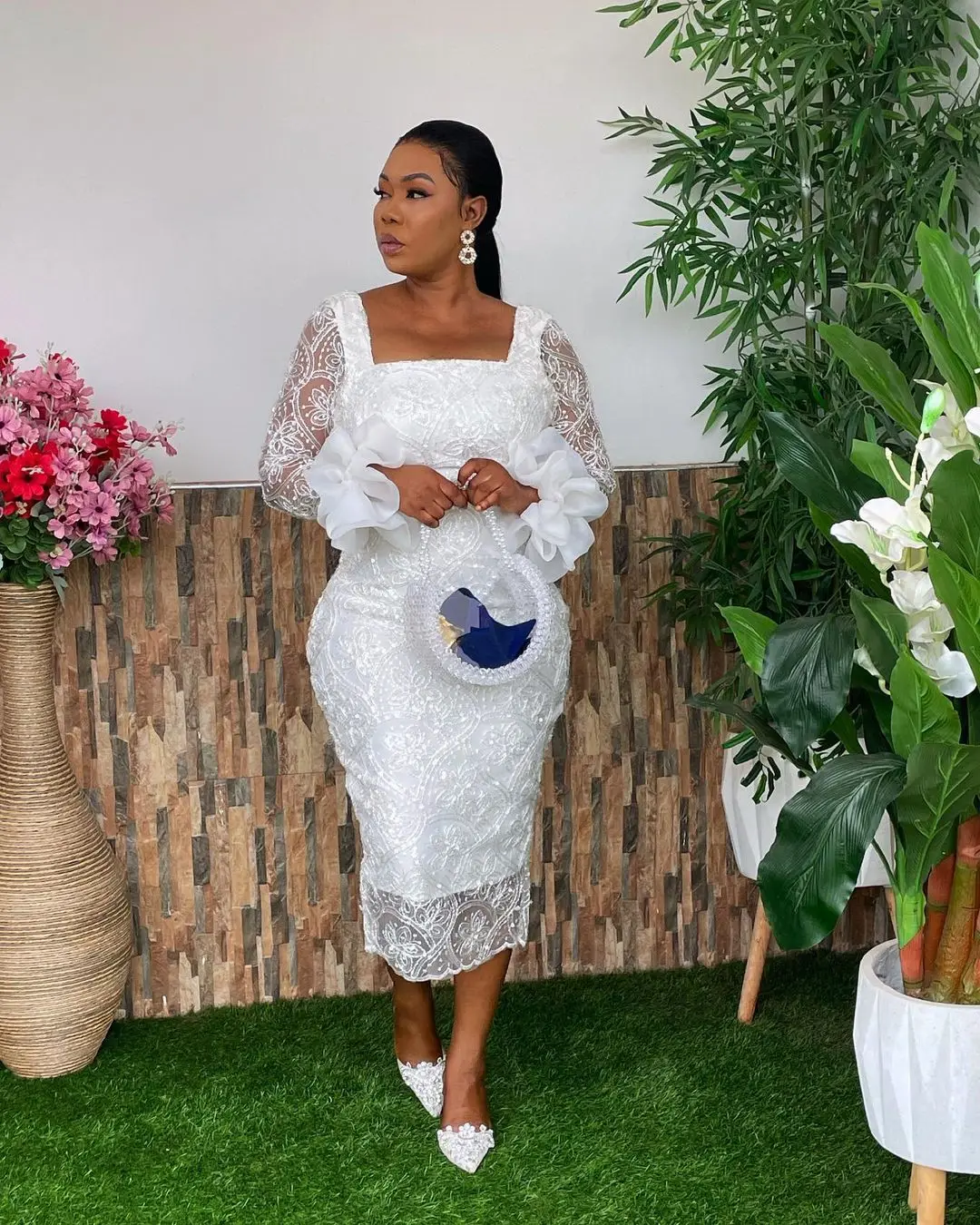 Lace Dress Styles For Naming Ceremony