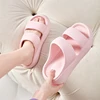 New Thick Bottom Cloud Slippers Women Comfort Soft Sole Eva Platform Sandals Woman Summer Double Strap Non Slip Beach Slippers 3