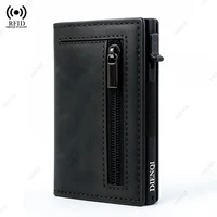 Anti-theft Credit Card Holder Men Wallets Rfid Blocking Aluminum Leather Pop Up Minimalist Wallet Cardholder Wallets for Men 1